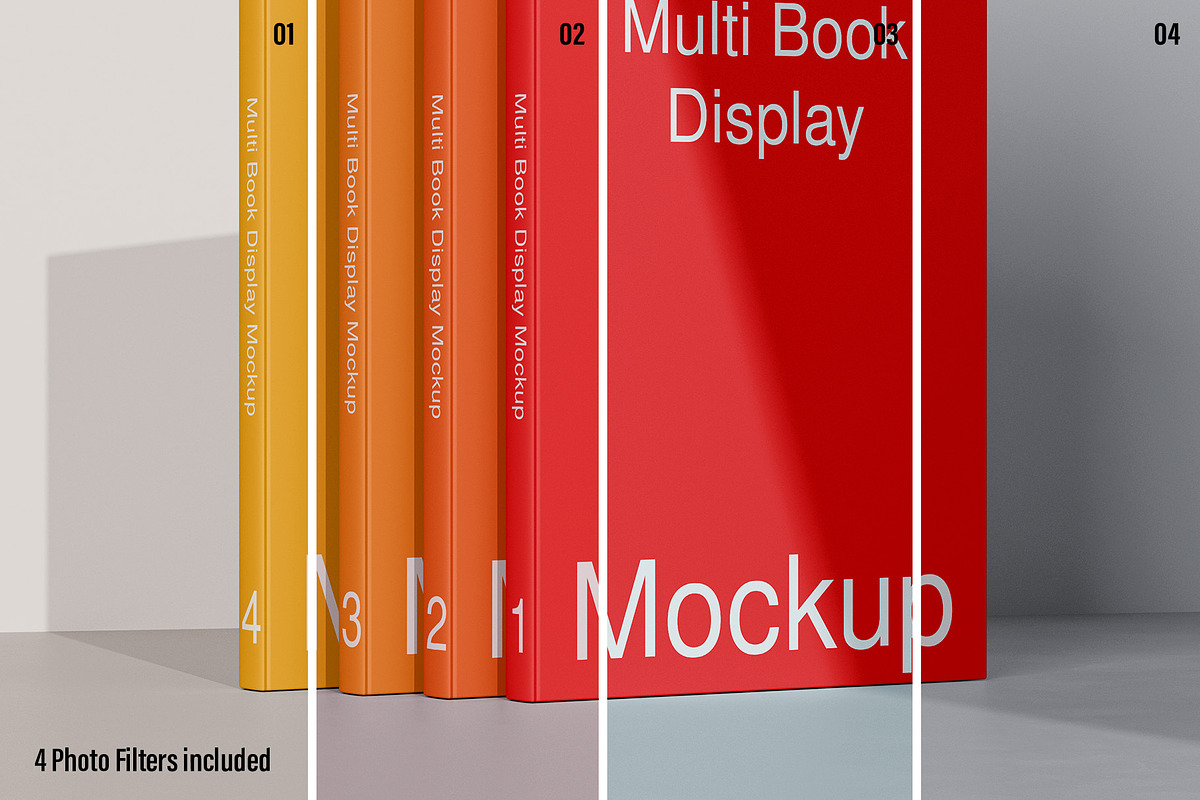 Multi Book Display Mockup - 8 Views, a Books & Magazine Mockup by Illusiongraphic (Photo 10 of 23)