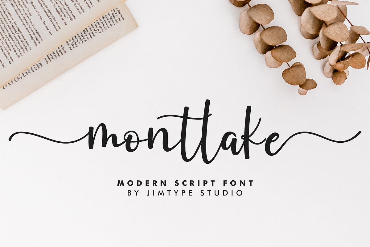 Montlake - Wedding Branding Font, a Script Font by Jimtype Studio (Photo 1 of 10)