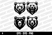 Angry or roaring face of a bear, an Animal Illustration by Vectorhight (Thumbnail 3 of 3)
