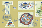 Italian seafood postage stamp, an Object Illustration by Zimages (Thumbnail 3 of 3)