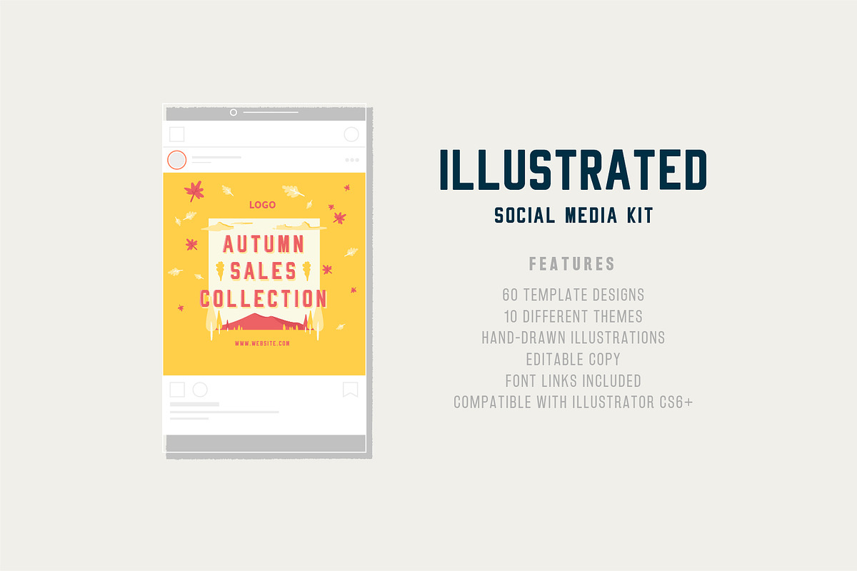 Illustrated Social Media Kit #2, a Social Media Template by Wilsonkjc (Photo 2 of 5)