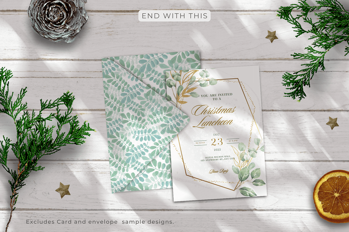16 Christmas Card Canva Mockups, a Merchandise Mockup by Mockup Scene (Photo 11 of 23)