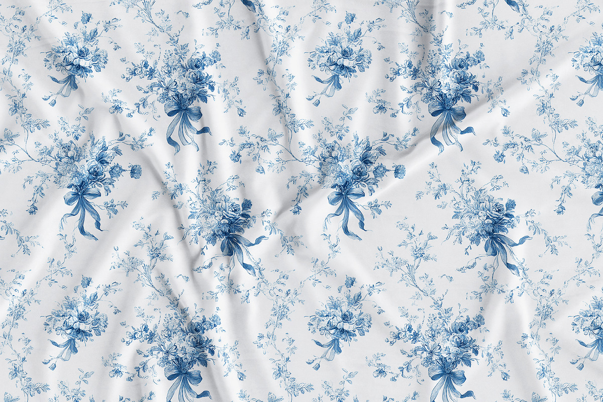 Toile Floral Seamless Patterns, a Pattern Graphic by Olya Creative (Photo 22 of 22)
