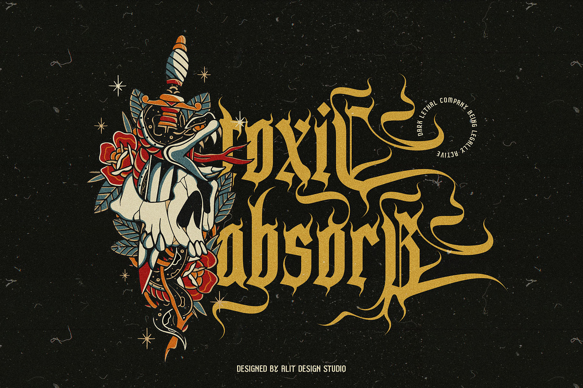 Burn Till Black Typeface, a Blackletter Font by alit design (Photo 4 of 20)