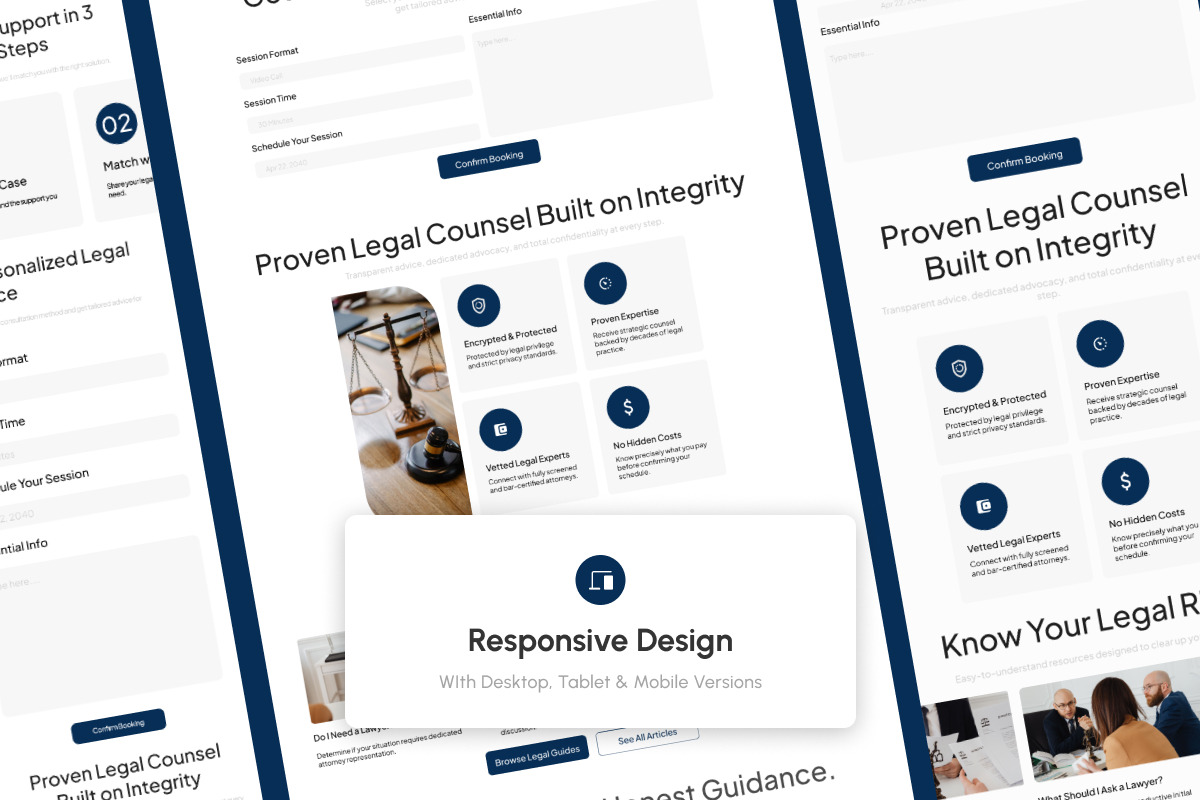 Mevra - Legal Consultation Landing, a Landing Page Template by trabaskriya (Photo 3 of 5)