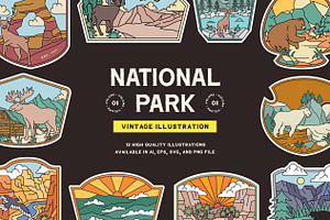 National Park Vol. 01, an Object Illustration by Skilline Supply Co.