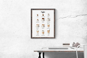 Isometric Set Of Coffee Types