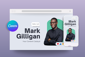 Canva Website For Content Creators, a Landing Page Template by Templics by Zoya