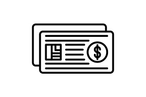 ATM Card Line Icon, an Outline Icon by Pexelpy