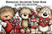 Whimsical Valentine Teddy Bear Clipa, an Illustration by Dream Creation (Thumbnail 1 of 7)