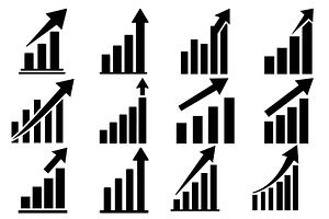 Business growth and upward arrow, a Finance Illustration by balal