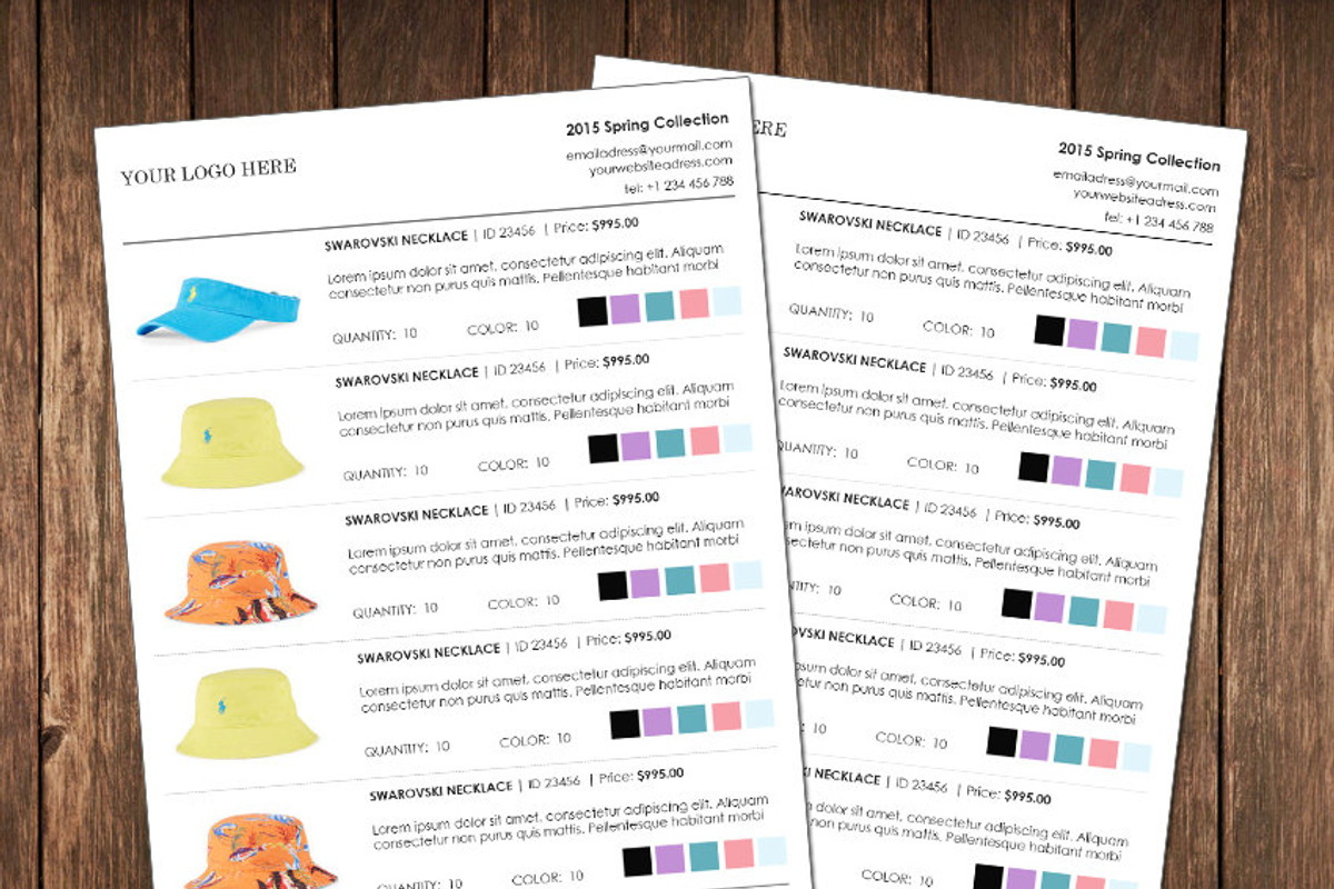 Product Line sheet with color sheet, a Brochure Template by AIW SOLUTIONS (Photo 1 of 6)
