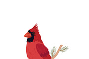 Elegant Red Cardinal Bird, an Animal Illustration by MISS CHATZ (Thumbnail 3 of 3)