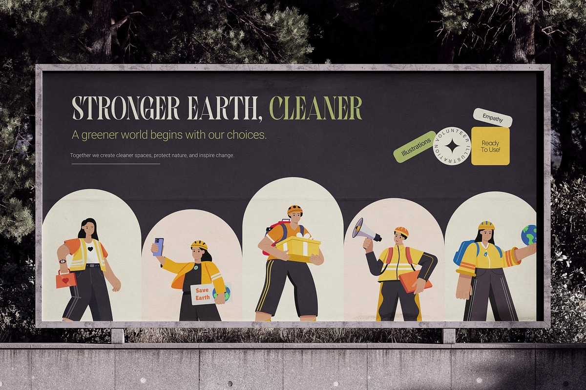 Volunteer Illustration Art Set, a Person Illustration by Vectors Market (Photo 4 of 9)