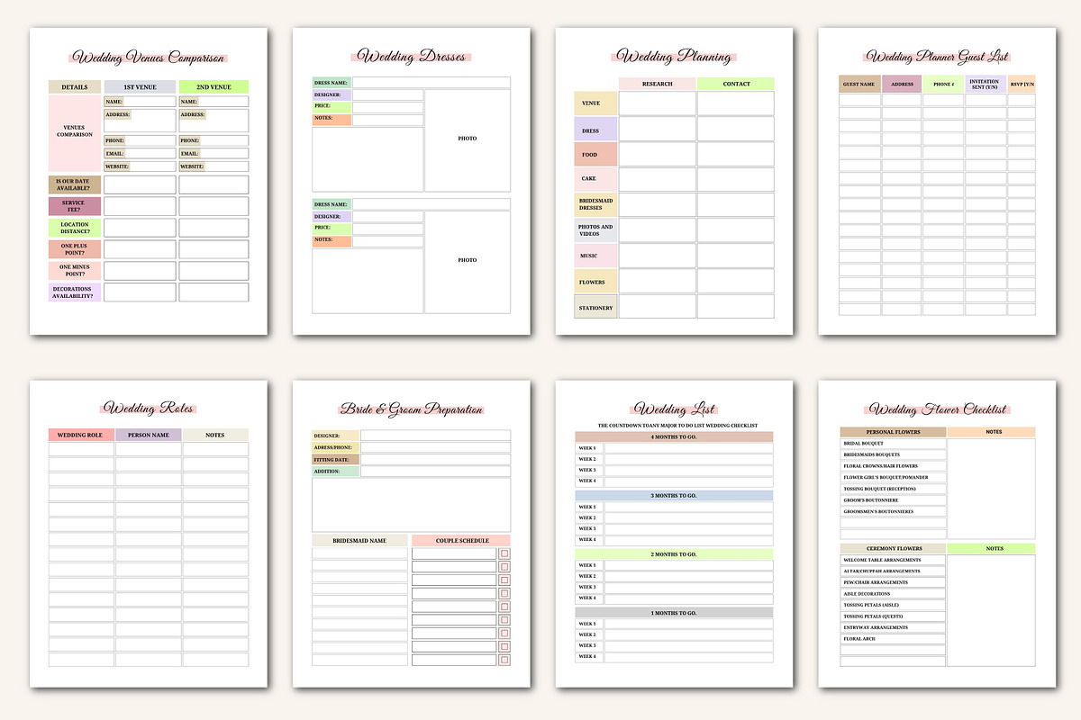 2026–2027 Wedding Planning Companion, a Stationery Template by Designmela01 (Photo 3 of 10)