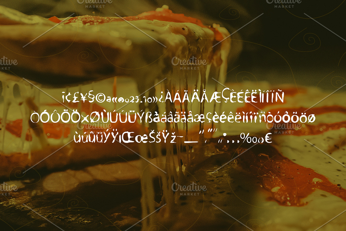 Pizza Lumer Display Font, a Font by Nickhard (Photo 6 of 6)