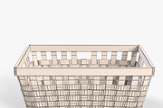 Wicker Basket Ikea Knarra 1 White, an Object 3D Model by Markelos (Thumbnail 7 of 10)