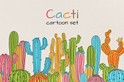 Cacti in flower pot home plants set, an Object Illustration by Neliakott ♥ (Thumbnail 1 of 8)