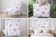 Seamless Pastel Floral Patterns, a Pattern Graphic by Print Haven (Thumbnail 3 of 4)