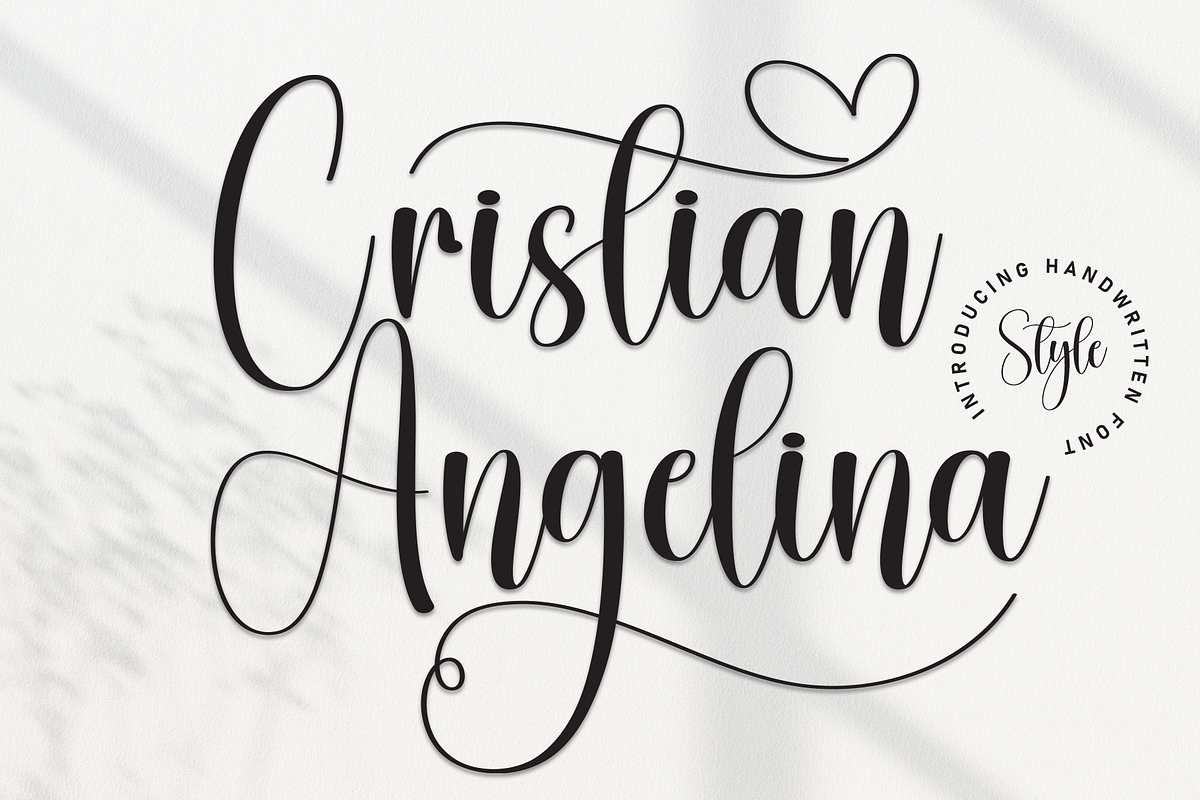 Cristian Angelina | Script Font, a Handwritten Font by Scratchones (Photo 1 of 9)