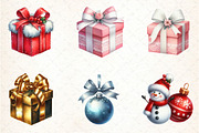 Christmas Gifts and Presents Clipart, an Illustration by DreamCafeArt (Thumbnail 2 of 8)