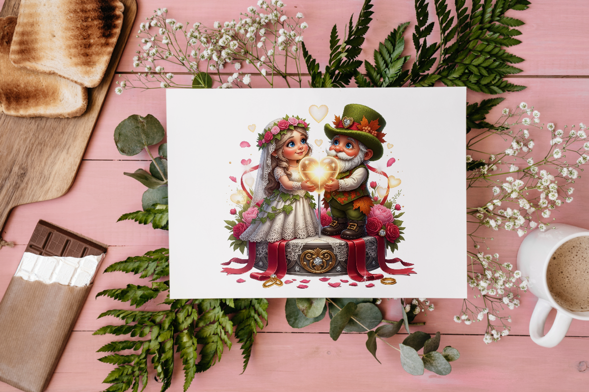 Valentine Wedding Gnome Couple PNG, a Person Illustration by KennedyStudio (Photo 4 of 5)