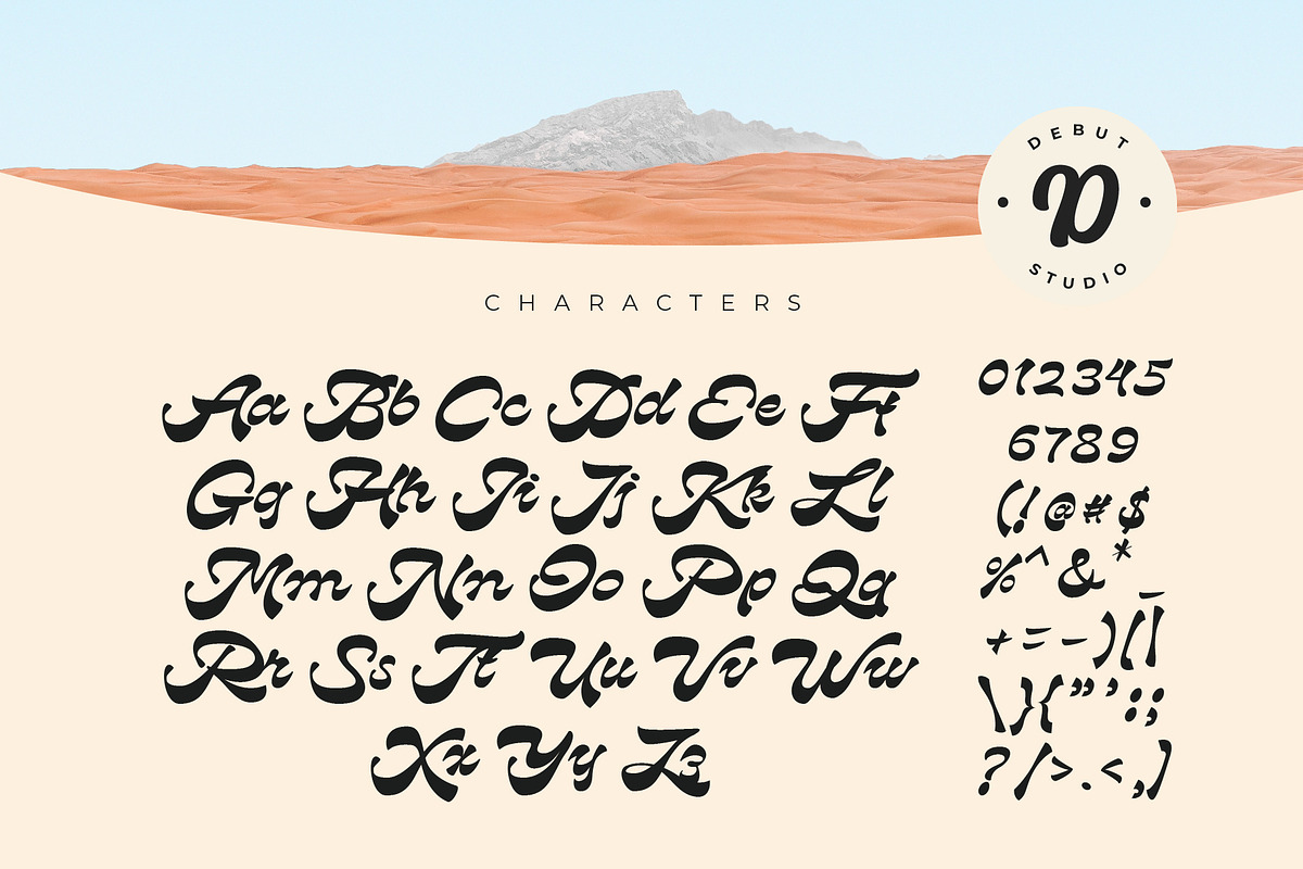 Hinterland | Reverse Contrast Script, a Script Font by Debut Studio (Photo 6 of 13)