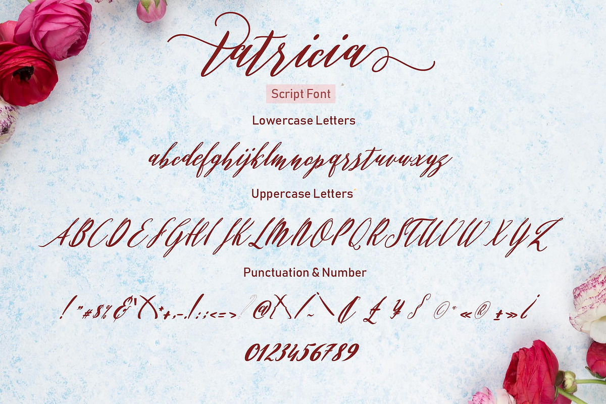 Patricia Script preview 8