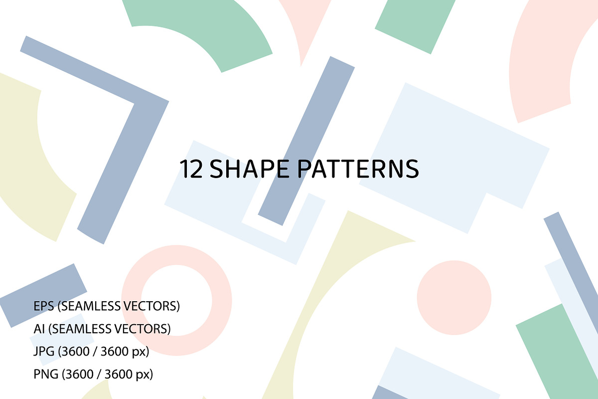 Shape patterns, a Pattern Graphic by ItsDianaDesign (Photo 1 of 9)