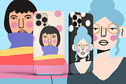 Women. Vector and raster graphics., a Person Illustration by Oliana Moroz (Thumbnail 2 of 19)