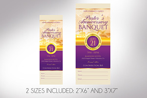 Clergy Banquet Ticket Canva Template