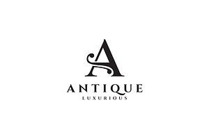 Antique Letter A Logo Design