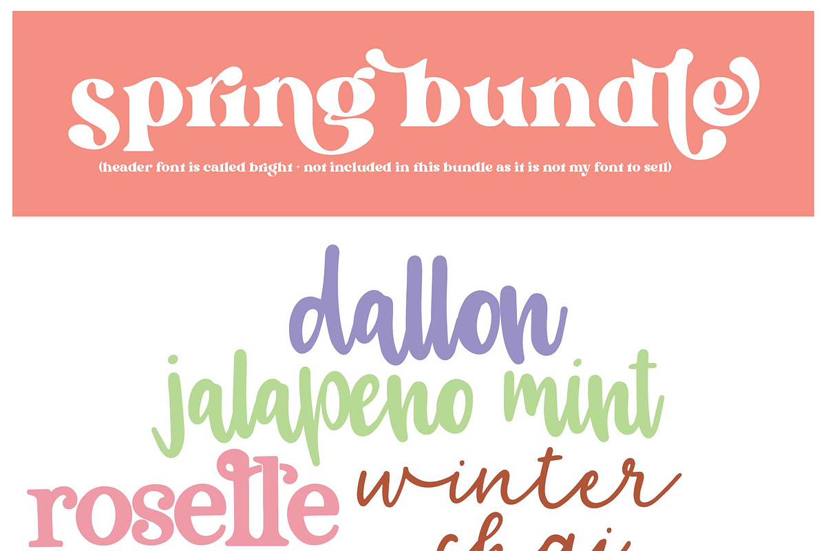 2024 spring bundle - 6 fonts, a Script Font by OnTheSpotStudio