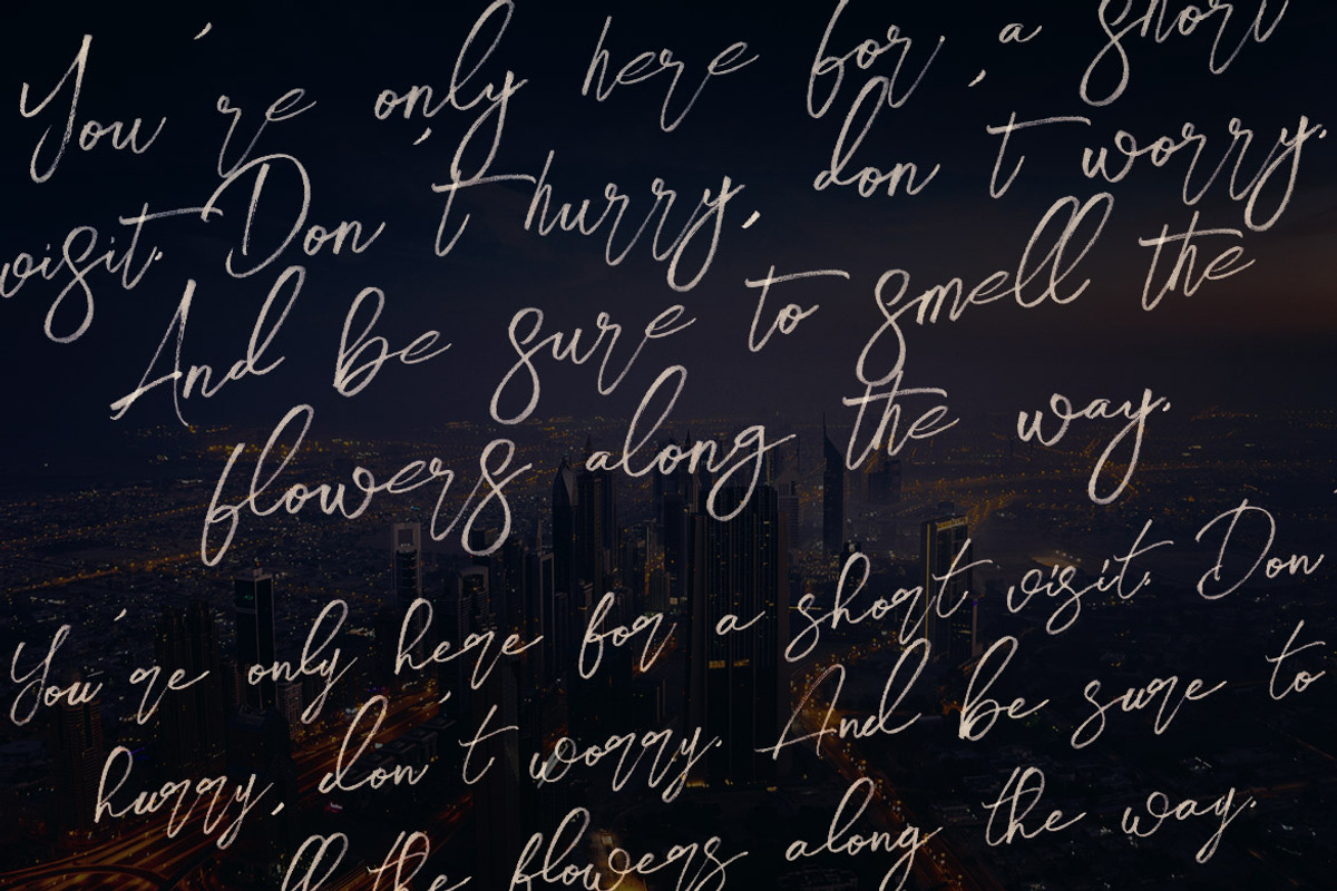 Midnight Brush & SVG Font, a Script Font by Cruzine (Photo 12 of 19)