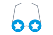 Star Glasses Flat Icon, a Duotone Icon by Pexelpy (Thumbnail 2 of 2)