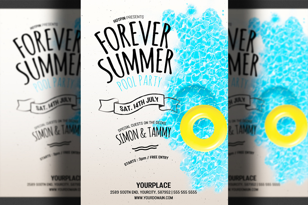 Summer Party Flyer | Psd Template, a Flyer Template by Hotpin (Photo 1 of 2)