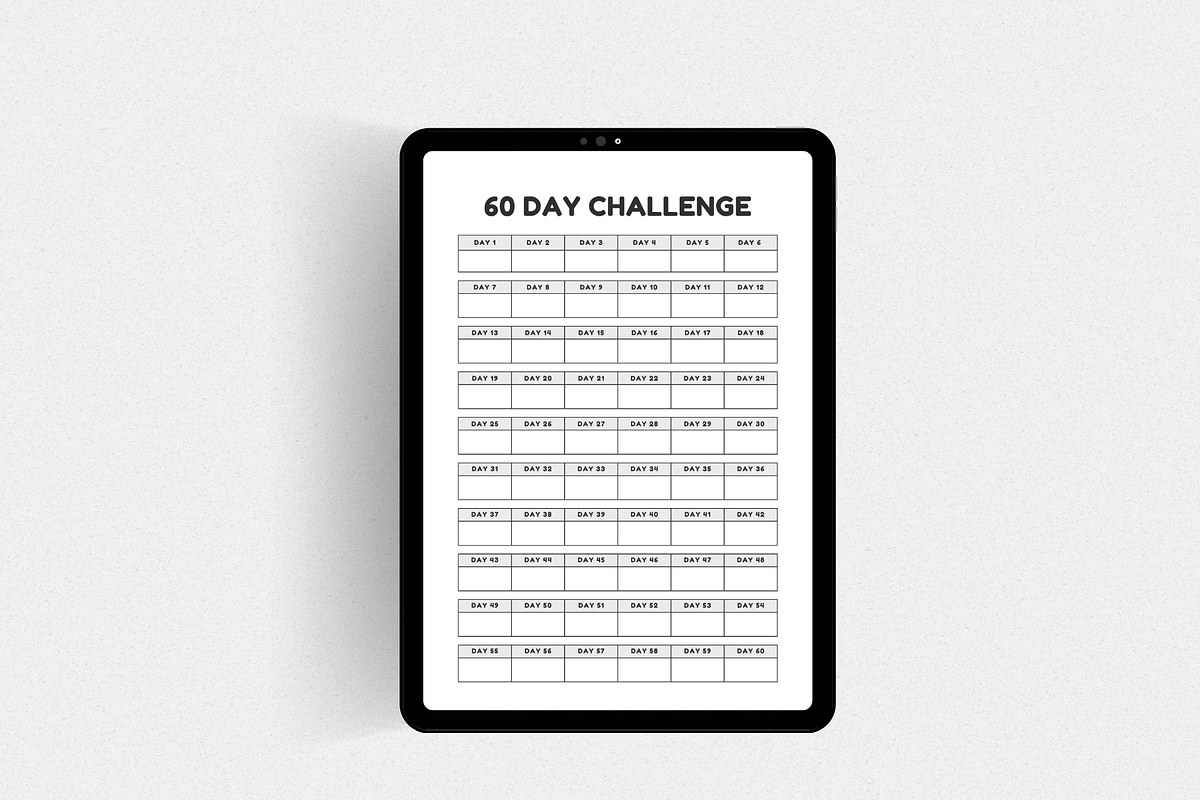 60-Day Challenge Tracker Printable, a Stationery Template by The Chaos Project (Photo 8 of 10)