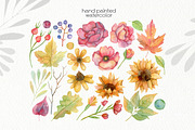 Watercolor Autumn Clipart. Pumpkin., a Decorative Illustration by OllyKo Art (Thumbnail 3 of 9)