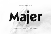 Majer – Modern Logo Sans Serif, a Sans Serif Font by Hamz Studio (Thumbnail 1 of 16)