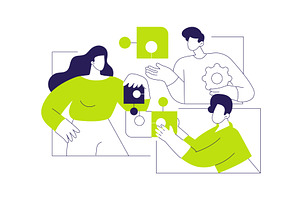 Team building activity isolated, a Finance Illustration by Visual Generation