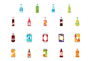Beverages Illustration Set, a Food Illustration by studiogstock