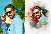 Mixed Watercolor Art Photo Effect, an Action Add-On by Photoshop Action (Thumbnail 2 of 23)