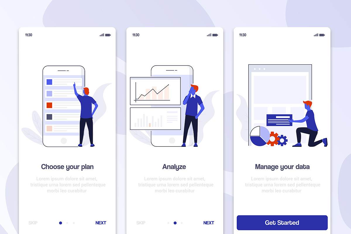 15 Onboarding Screens for App, a Templates & Theme by Creative Graphics (Photo 6 of 9)