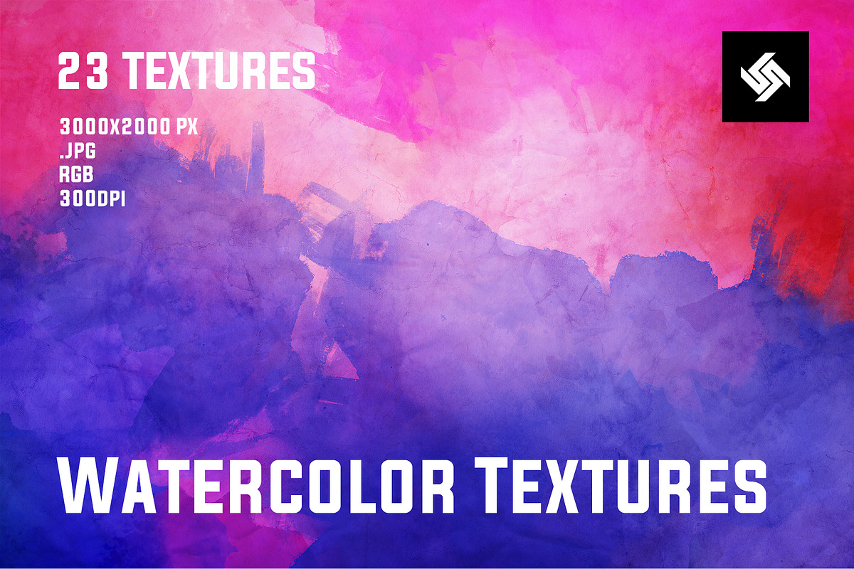 23 Watercolor Backgrounds / Textures, a Texture Graphic by UgurSarac (Photo 1 of 7)