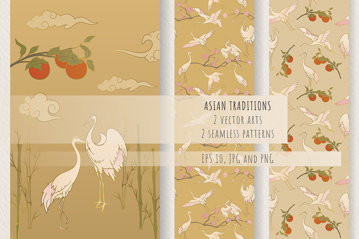 Asian Traditions. Persimmon tree, a Pattern Graphic by HmarkaShop (Photo 1 of 3)