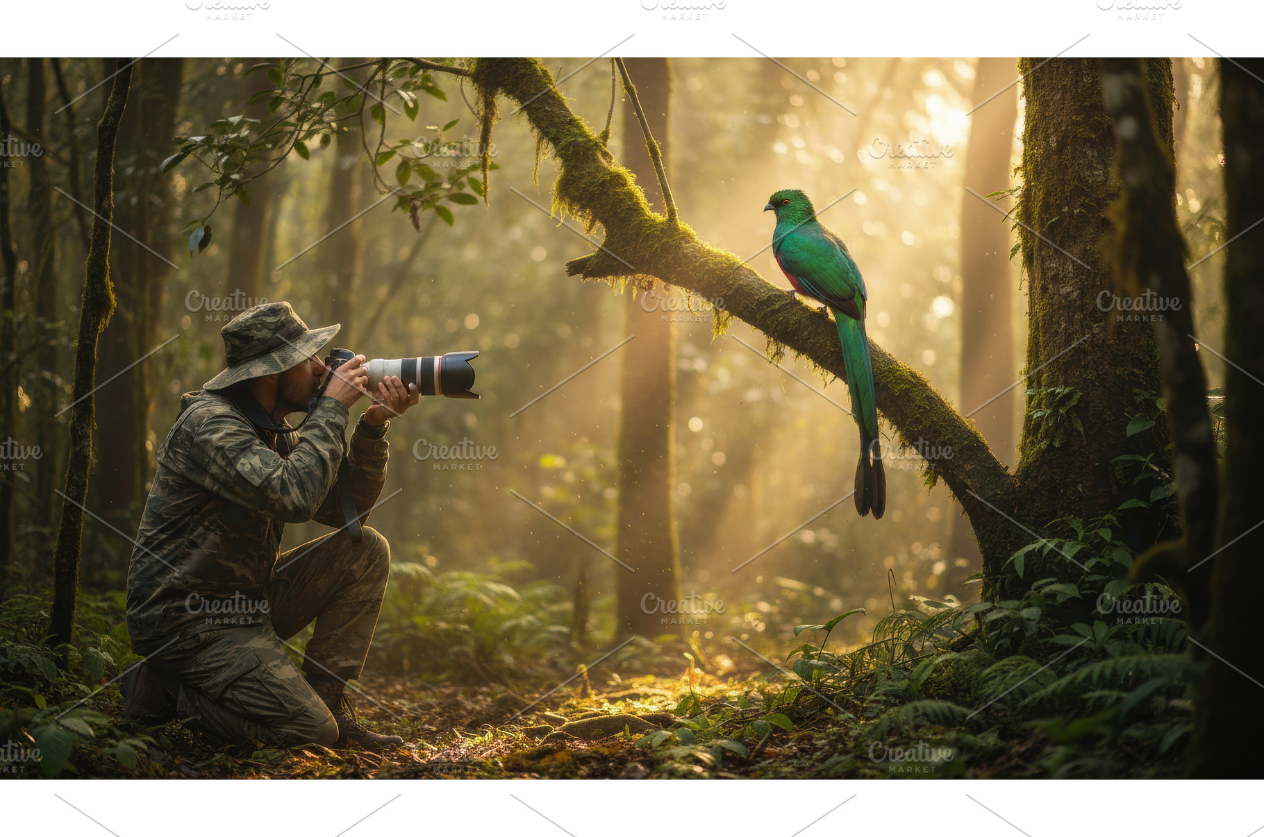 Wildlife photographer in camouflage, a Nature Photo by Igor Tichonow