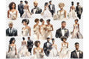 Just Married Clipart, a Person Illustration by GlamArtZhanna (Thumbnail 5 of 5)