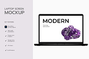Laptop Screen Mockup PSD Template, a Mac Mockup by graphypix (Thumbnail 2 of 4)