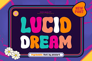 LUCID DREAM – Psychedelic Fun Font, a Sans Serif Font by Pinisi ART (Thumbnail 1 of 10)