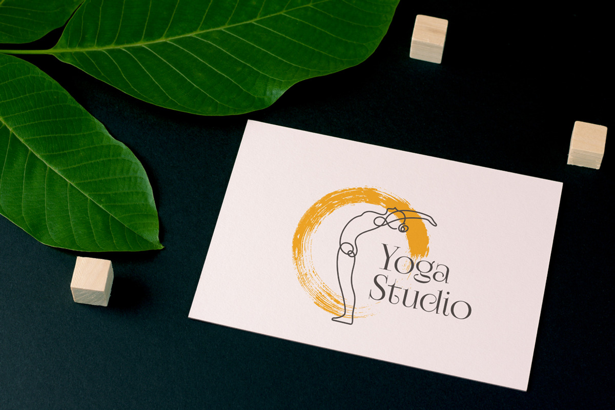 Yoga Studio Logo, an Outline Icon by tetiana.svirska (Photo 2 of 2)